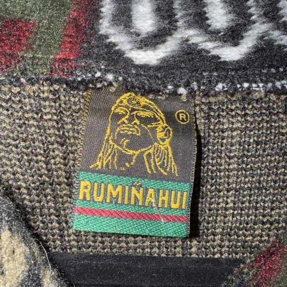 Vintage Rumiñahui Wool Jacket W/ Geometric Pattern Size Xl - Picture 4 of 5